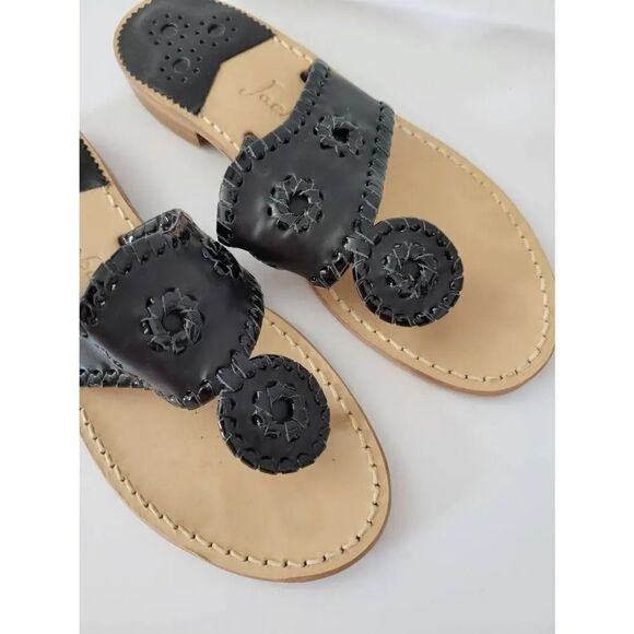 Palm Beach Jack Sandal in Black by Jack Rogers 6 $128 - Picture 2 of 7
